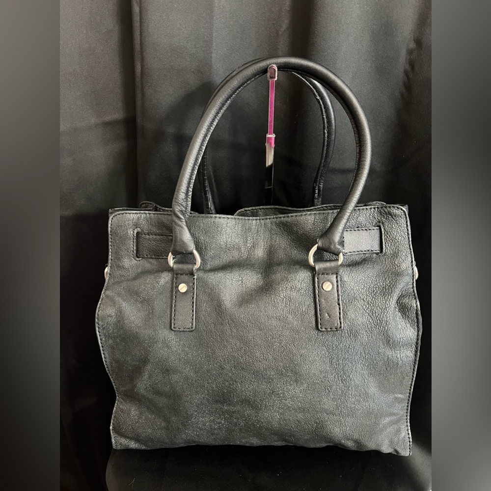 Micheal Kors Hamilton Tote/Satchel Navy W/Silver Hardware - Picture 3 of 16
